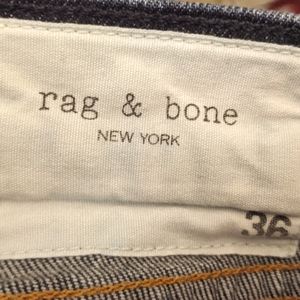 Rag & Bone Slim Fit 2.  Size 36 waist 32 length.  Nice Selvedge.